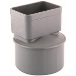 Interplast - raccord / manchon pvc � 100 pour descente gouttiere aluminium 82 x 56 mm