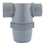 Interplast - siphon de parcours pvc �40 - fitt - gris - pvc