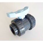 Interplast - vanne 40mm  coller double union dmontable 4cm / 40 mm pn16 pvc pression