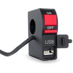 Interrupteur d'allumage cc 12 v pour moto - �tanche � la poussi�re - bouton poussoir - guidon avec chargeur ...