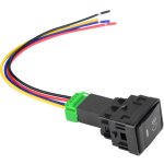 Interrupteur � bouton - poussoir 12v avec voyant led et c�blage 4 p�les
