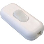 Interrupteur pour cble  bascule unipolaire luminescent blanc tibelec