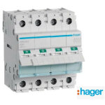Interrupteur de coupure - 4 ples - 63a hager sbn463