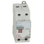 Interrupteur diff�rentiel dx� - id 2 p�les 230v 25a type ac 300ma 2 modules legrand 411524