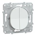 Schneider electric - interrupteur double va - et - vient ovalis schneider blanc s320214