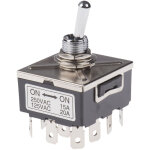 Interrupteur  levier rs pro on - on, 4 rt, 20 a, 28 v c. c. ( prix pour 1 )