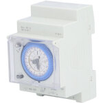 Interrupteur de minuterie m�canique interrupteur horaire 24 heures rail din avec r�serve de marche sul ...