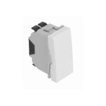 Interrupteur poussoir � bascule - 1 module pour goulotte - couleur mat�riel - blanc
