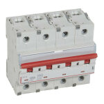 Interrupteur - sectionneur dx - is  dclenchement 4 ples 400v 125a 6 modules legrand 406547