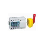 Interrupteur - sectionneur vistop 63a - 4p avec commande latrale et poigne rouge legrand