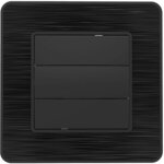 Commande de volet roulant encastrable mod�le kouro m�tal noir bross� zenitech