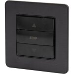 Commande de volet roulant encastrable mod�le kouro m�tal noir bross� zenitech