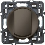 Interrupteur ou va - et - vient doigt large cliane soft 10a - graphite - legrand