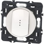 Interrupteur ou va - et vient lumineux avec voyant fourni cliane soft 10a - blanc - legrand