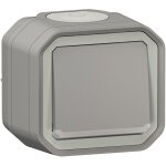 Interrupteur ou va - et - vient plexo 10ax 250v �tanche complet saillie gris avec voyant legrand 069712l ...