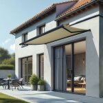 Intersun - store banne coffre int�gral cinabre 3, 00x2, 00 m (manuelle - gris anthracite structur� ral7016st ...