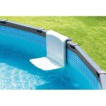 Intex banc d'assise pliable blanc pour piscine tubulaire