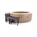 Intex - entourage de spa 4 places rond 28515 - 2 pieces medium + 2 pieces hautes - l�ger et r�sistant ...