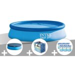 Intex - kit piscine autoporte easy set 3, 05 x 0, 61 m (avec filtration) + bche  bulles + bche de ...