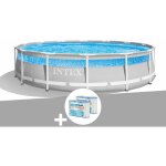 Intex - kit piscine tubulaire prism frame clearview ronde 4, 27 x 1, 07 m + 6 cartouches de filtration ...