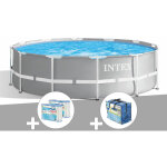 Intex - kit piscine tubulaire prism frame ronde 3, 66 x 0, 99 m + bâche à bulles + 6 cartouches de filtration ... Intex - kit piscine tubulaire prism frame ronde 3, 66 x 0, 99 m + bâche à bulles + 6 cartouches de filtration ...