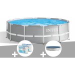 Intex - kit piscine tubulaire prism frame ronde 3, 66 x 1, 22 m + 6 cartouches de filtration + bche ...