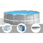 Intex - kit piscine tubulaire prism frame ronde 3, 66 x 1, 22 m + bche  bulles + 6 cartouches de filtration ...