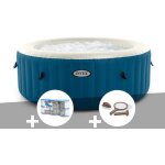 Intex - kit spa gonflable purespa blue one rond bulles 2 / 4 places + 6 filtres + kit d'entretien