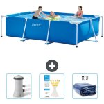 Intex - piscine cadre rectangulaire 300 x 200 x 75 cm - bleue - incluse accessoire cb74
