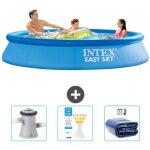 Intex - piscine gonflable ronde easy set 305 x 61 cm - bleue - incluse accessoire cb74 Intex - piscine gonflable ronde easy set 305 x 61 cm - bleue - incluse accessoire cb74
