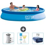 Intex - piscine gonflable ronde easy set 366 x 76 cm - bleue - incluse accessoire cb74 Intex - piscine gonflable ronde easy set 366 x 76 cm - bleue - incluse accessoire cb74