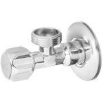 Invena - 1 / 2 x 3 / 8 inch raccord filet� du robinet d'eau chrom� pour machines � laver