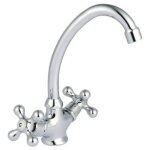 Invena - traditionel permanent t�te crois�e cuisine robinet d'�vier prise mono pont mont�