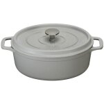 Cocotte ovale en fonte émaillée 35cm gris invicta pu1199740 Cocotte ovale en fonte émaillée 35cm gris invicta pu1199740