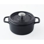 Invicta - cocotte ronde en fonte maille 28cm noir mat puv402281