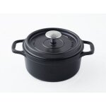 Invicta - cocotte ronde en fonte maille 32cm noir mat puv402321