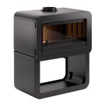 Invicta - poele a bois wilson sur banc - 8 kw - fonte - b�ches 55 cm