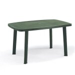 Ipae progarden - faro table ovale modulaire cm137x85x72h en polypropyle'ne vert pour l'exte'rieur