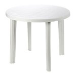 Ipae progarden - table ronde pour l'ext�rieur. couleur: blanc �90x72cm