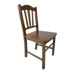 Defibrico - 2x chaise en bois massif couleur noyer dossier d�cor� 46x51xh. 95 cm