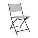 Iperbriko - 4x chaise pliante martinez gris clair -