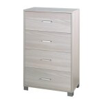 Sarmog - commode de chambre � quatre tiroirs light elm 70x41x h112 cm