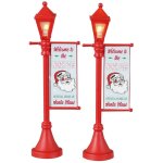 Ensemble de 2 lampadaires du p�le nord lemax - pour village de no�l