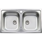 Iperbriko - evier inox encastrable 2 bacs 86 cm