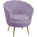 Vacchetti - fauteuil en velours tulipe violet cm73x72h77 Vacchetti - fauteuil en velours tulipe violet cm73x72h77