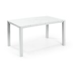 Iperbriko - keter table de jardin d'extrieur en rsine plastique blanc rectangulaire 147x90 cm