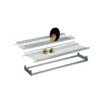 Iperbriko - kit gouttoir  vaisselle encastrable chrom avec cadre rglable 86x25 cm