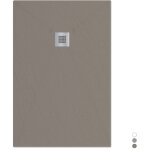 Iperbriko - receveur de douche rectangulaire estasi - sable 80x90 cm