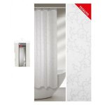 Rideau de douche � motif de branches g�om�triques en tissu, mesurant 240 x 200 cm.