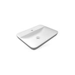 Iperbriko - vasque rectangulaire monotrou � encastrer 55 x 42 cm blanc